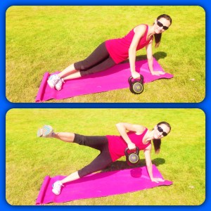 Side Plank with Leg Lift and Side Row 