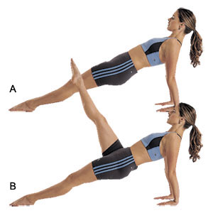 Reverse Plank with Leg Lift Picture from lifeafterbagels.com