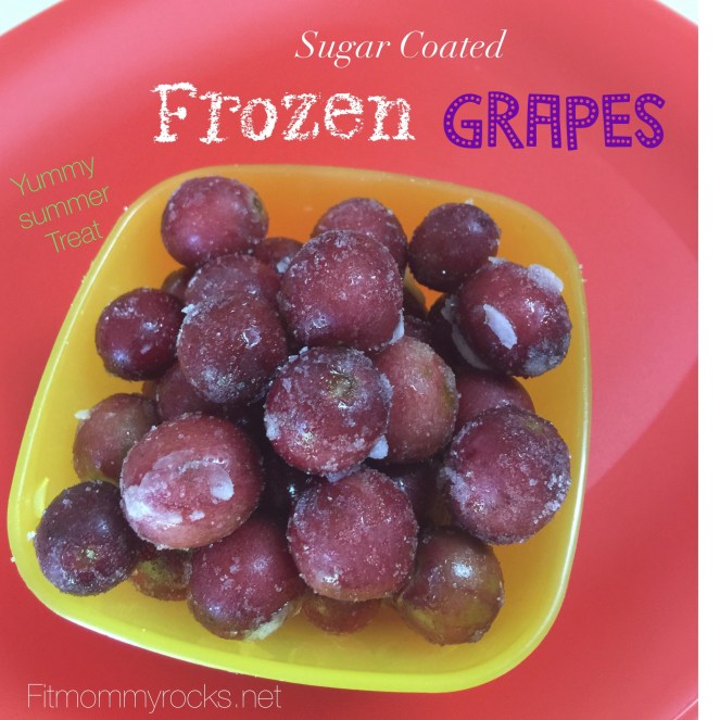 Sugar Coated Frozen Grapes